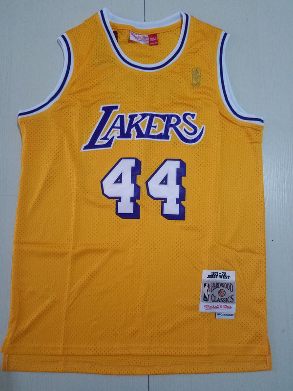 Men's Los Angeles Lakers Jerry West Gold Big & Tall Hardwood Classics Jersey