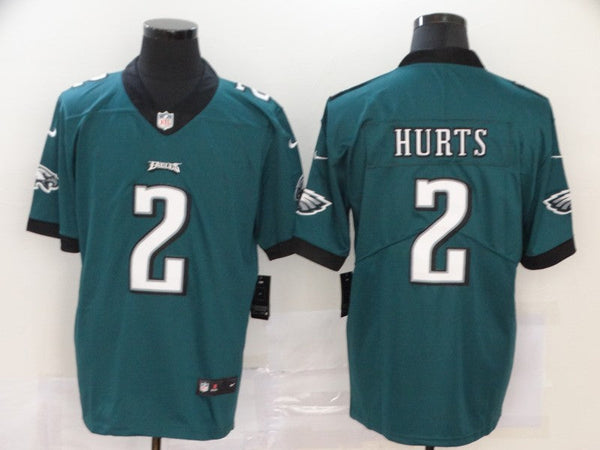 Men's Philadelphia Eagles Jalen Hurts #2 Midnight Green Game Jersey