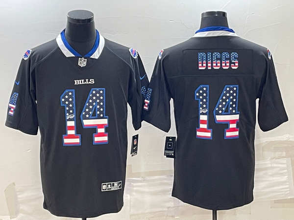 Men's Buffalo Bills Stefon Diggs #14 Black Alternate Game Jersey