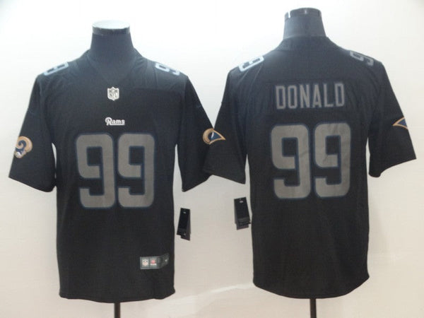 Men's Los Angeles Rams #99 Aaron Donald Black Authentic Game Jersey