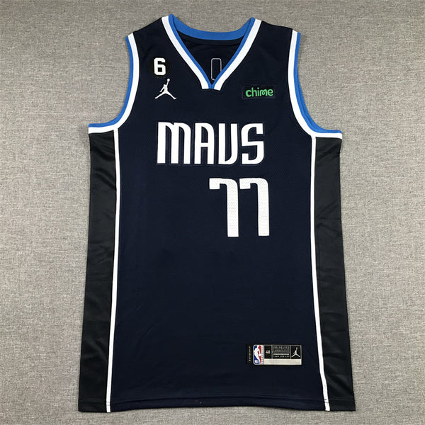 Men's Dallas Mavericks Luka Doncic #77 Navy 2022/23 Statement Edition Swingman Jersey