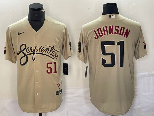 Men's Arizona Diamondbacks Randy Johnson #51 Sand City Connect Replica Player Jersey