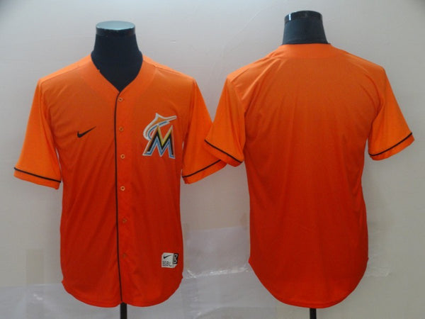 Men's Miami Marlins Orange Gradient Replica Blank Jersey