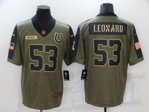 Men's Indianapolis Colts Darius Leonard #53 Brown Game Jersey