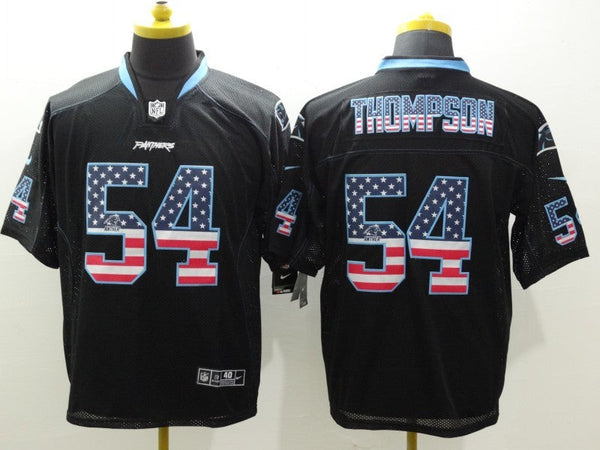 Men's Carolina Panthers Shaq Thompson #54 Black Game Jersey