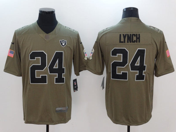 Men's Las Vegas Raiders Marshawn Lynch #24 Brown Game Jersey