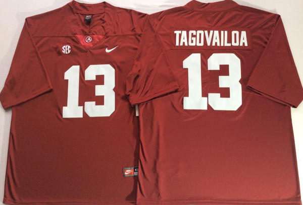 Men's Alabama Crimson Tide Tua Tagovailoa #13 Crimson Player Game Jersey