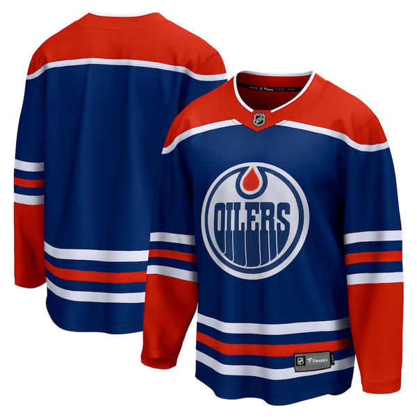 Men's Edmonton Oilers Royal Home Breakaway Blank Jersey