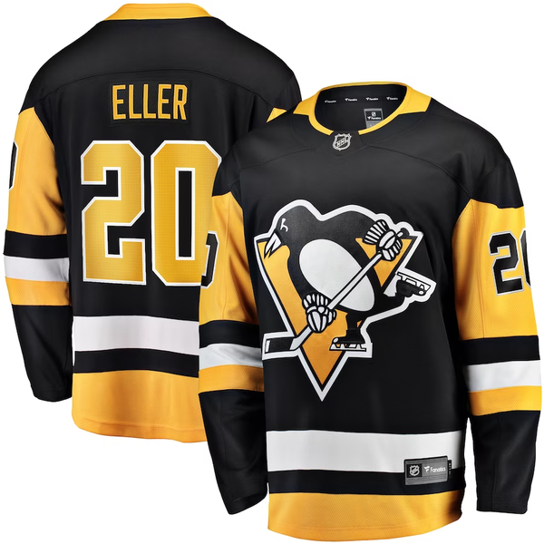 Men's Pittsburgh Penguins Lars Eller #20 Black Player Game Jersey