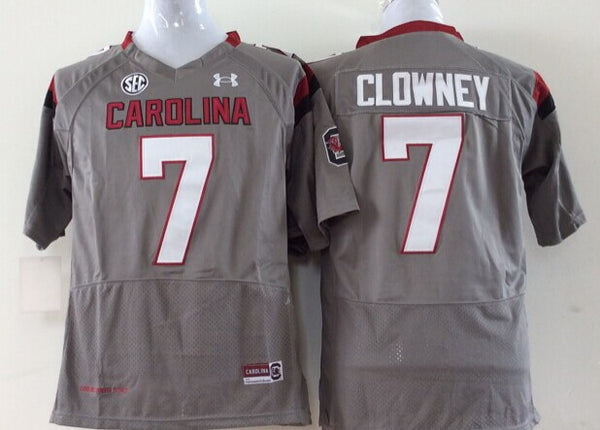 Men's South Carolina Gamecock Jadeveon Clowney #7 Gray Player Game Jersey