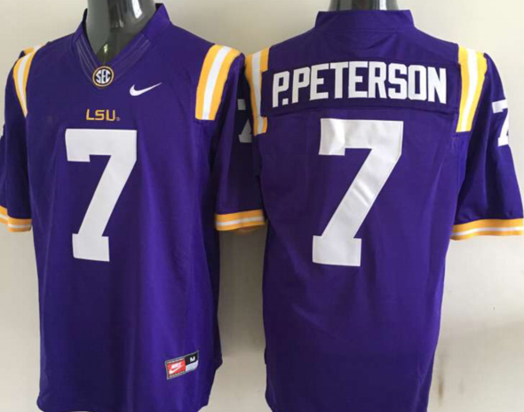 Men's LSU Tigers Patrick Peterson #7 Purple Player Game Jersey