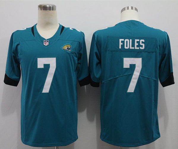 Men's Jacksonville Jaguars Nick Foles #7 Teal Game Jersey