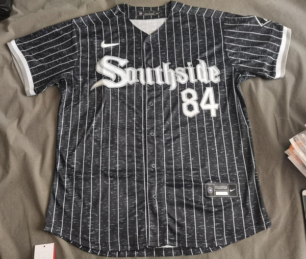 Men's Chicago White Sox Dylan Cease #84 Black Replica Baseball Jersey