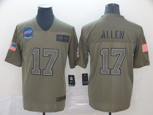 Men's Buffalo Bills Josh Allen #17 Brown Game Jersey