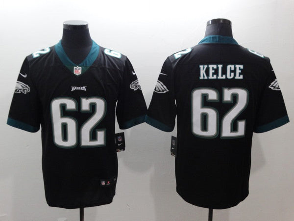 Men's Philadelphia Eagles Jason Kelce #62 Black Game Jersey