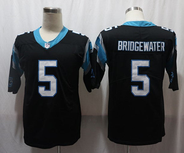 Men's Carolina Panthers Teddy Bridgewater #5 Black Game Jersey