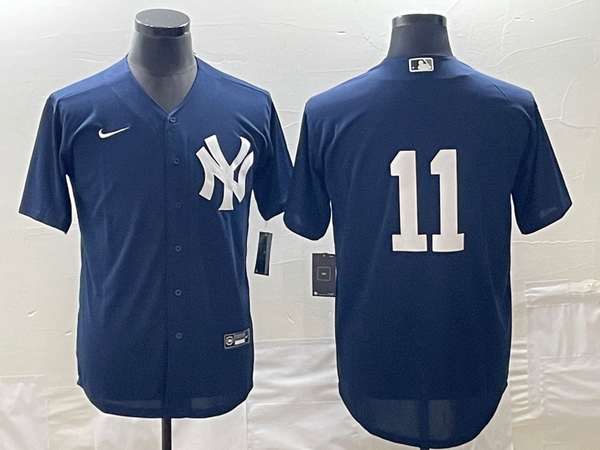 Men's New York Yankees Anthony Volpe #11 Navy Replica Player Name Jersey