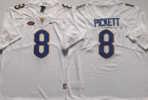 Men's Pittsburgh Panthers Kenny Pickett #8 White Player Game Jersey