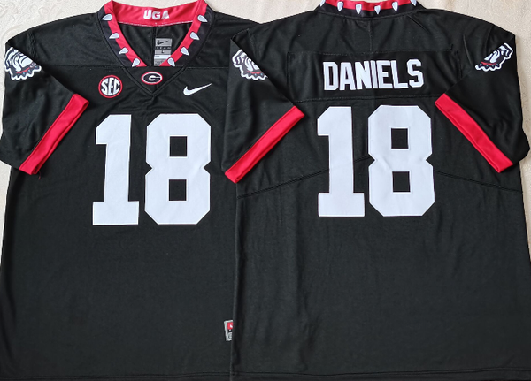 Men's Georgia Bulldogs JT Daniels #18 Black Player Jersey