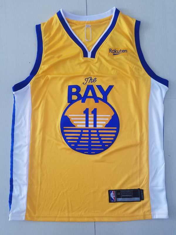 Men's Golden State Warriors Klay Thompson #11 Yellow Custom Swingman Jersey