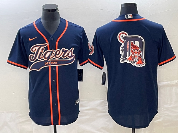 Men's Detroit Tigers Navy Replica Jersey Joint Edition