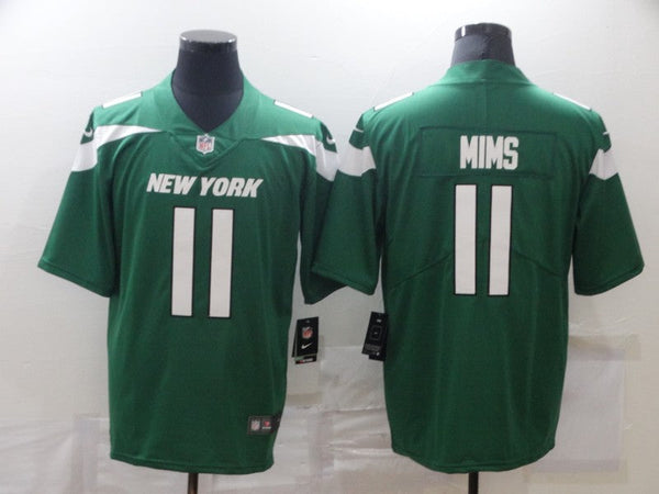 Men's New York Jets Denzel Mims #11 Green Game Jersey