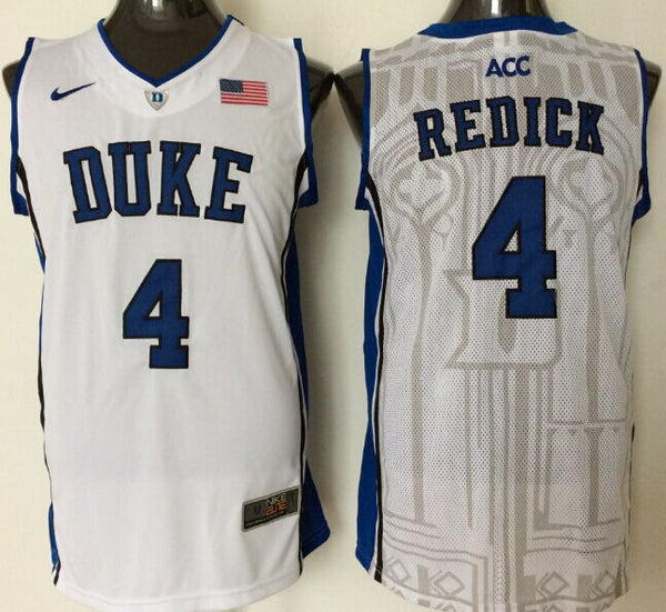 Men's Duke Blue Devils J.J Redick #4 White Player Jersey