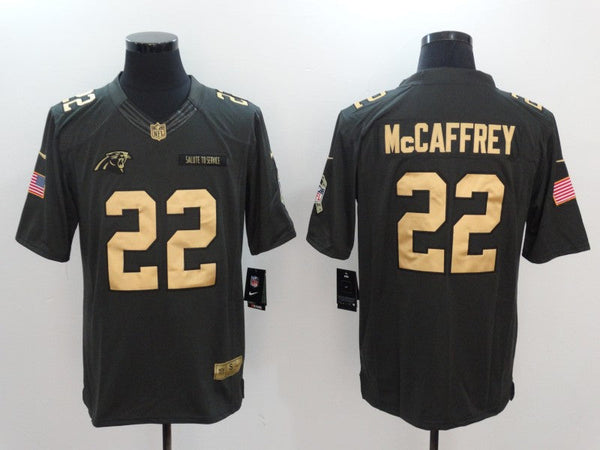 Men's Carolina Panthers Christian McCaffrey #22 Black Alternate Player Game Jersey