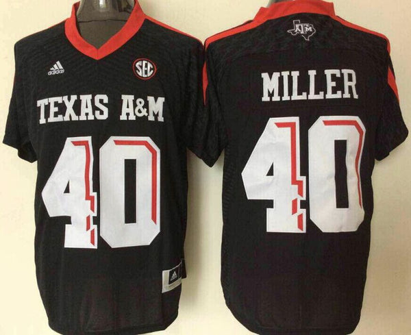 Men's Texas A&M Aggies Von Miller #40 Black Player Jersey