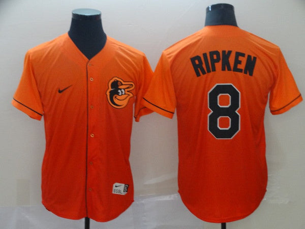 Men's Baltimore Orioles Cal Ripken Jr. #8 Orange Gradient Replica Jersey