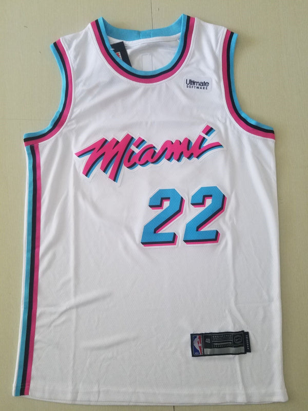 Men's Miami Heat Jimmy Butler #22 NBA White Swingman Jersey