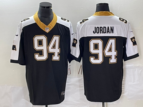 Men's New Orleans Saints Cameron Jordan #94 Black Vapor F.U.S.E. Limited Jersey