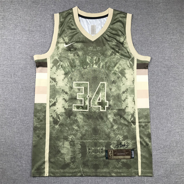 Men's Milwaukee Bucks Giannis Antetokounmpo #34 Brown Select Series Swingman Jersey