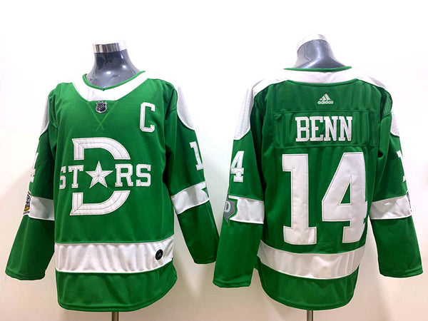 Men's Dallas Stars Jamie Benn #14 Green Breakaway Player Jersey