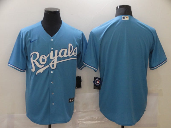 Men's Kansas City Royals Light Blue Alternate Replica Team Blank Jersey