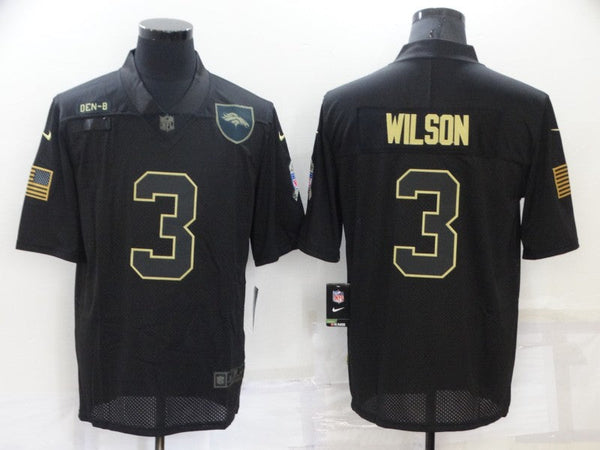 Men's Denver Broncos Russell Wilson #3 Black Game Jersey