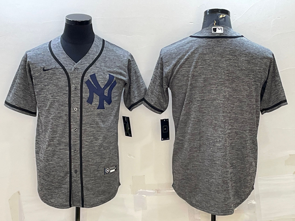 Men's New York Yankees Gray Alternate Blank Jersey