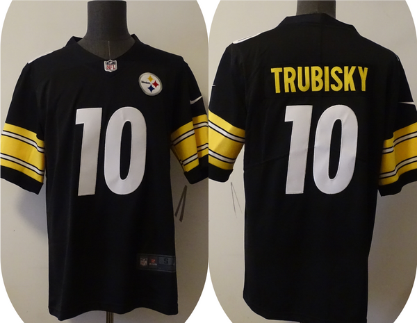 Men's Pittsburgh Steelers Mitchell Trubisky #10 Black Game Jersey