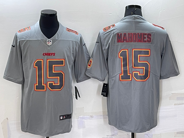 Men's Kansas City Chiefs Patrick Mahomes #15 Grey Game Jersey