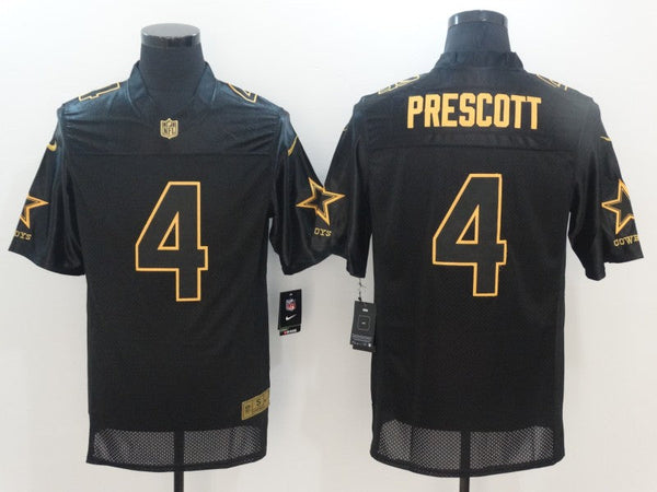 Men's Dallas Cowboys #4 Dak Prescott Black Alternate Game Jersey