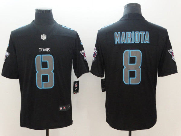 Men's Tennessee Titans Marcus Mariota #8 Black Player Game Jersey