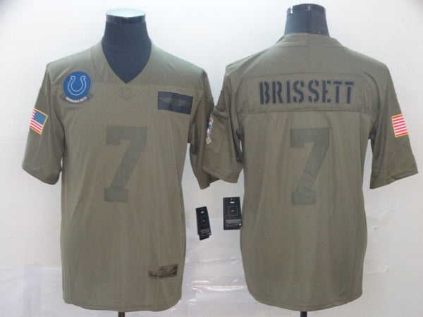 Men's Indianapolis Colts Jacoby Brissett Brown Game Jersey