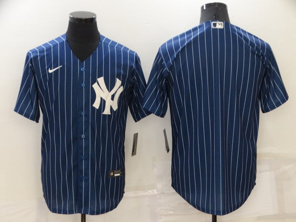 Men's New York Yankees Blue Replica Blank Jersey