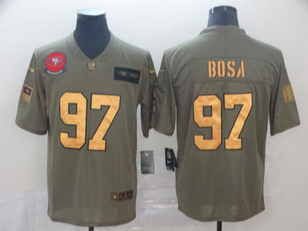 Men's San Francisco 49ers Nick Bosa #97 Brown Game Jersey