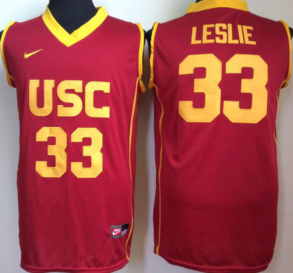 Men's USC Trojans Lisa Leslie #33 Cardinal Player Game Jersey