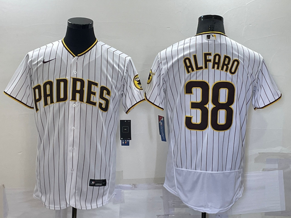 Men's San Diego Padres Jorge Alfaro #38 White Stitched Jersey