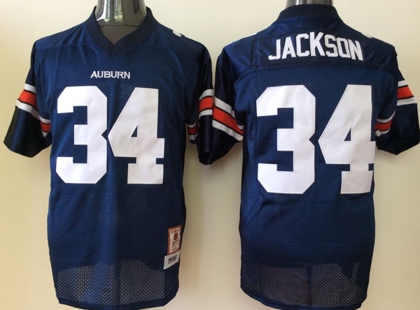 Men's Auburn Tigers Bo Jackson #34 Navy Player Jersey