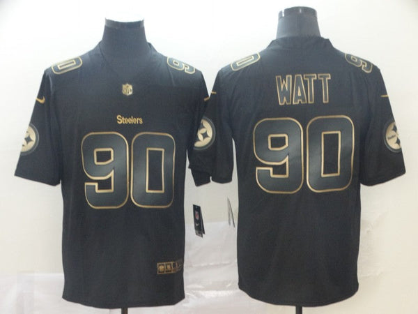 Men's Pittsburgh Steelers #90 T.J. Watt Black Player Jersey