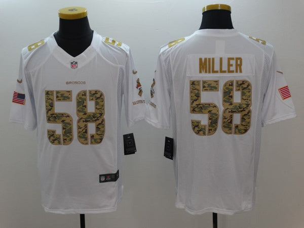 Men's Denver Broncos Von Miller #58 White Game Player Jersey