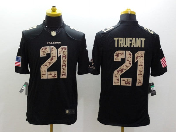 Men's Atlanta Falcons Desmond Trufant #21 Black Game Player Jersey